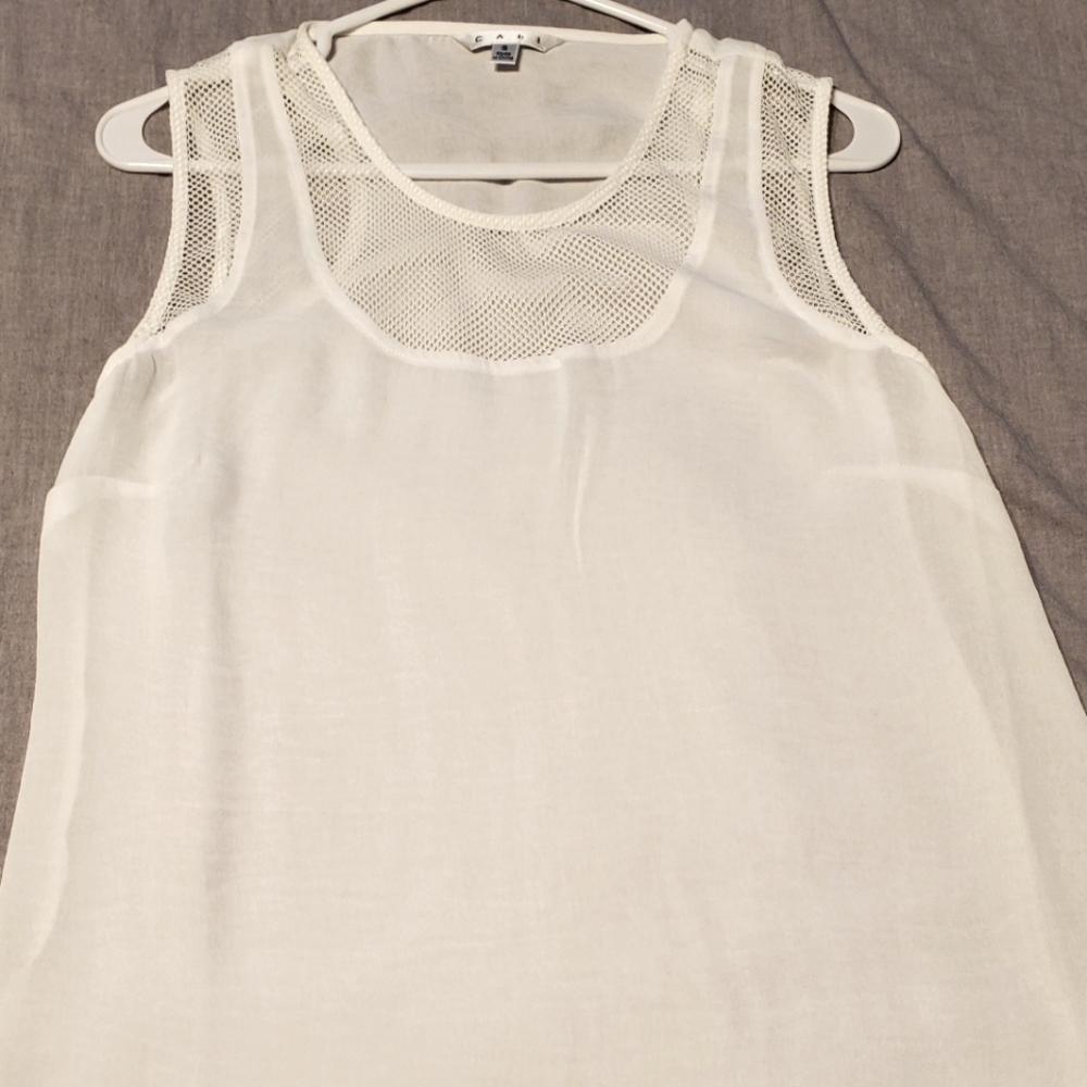 CAbi Marissa mesh blouse size small